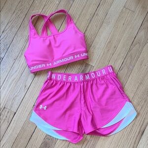 Under Armour Bright Pink Athletic Set